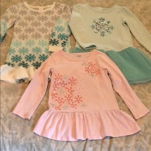 Set of 3 Girls Gymboree sweater dress and two tops